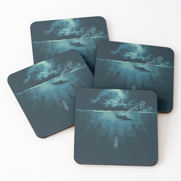 Item preview, Deep Ocean Night with Whale and Moonlight designed and sold by palmyst.