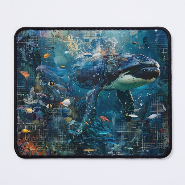 Item preview, Whale Swimming in Technological Ocean of Data designed and sold by palmyst.