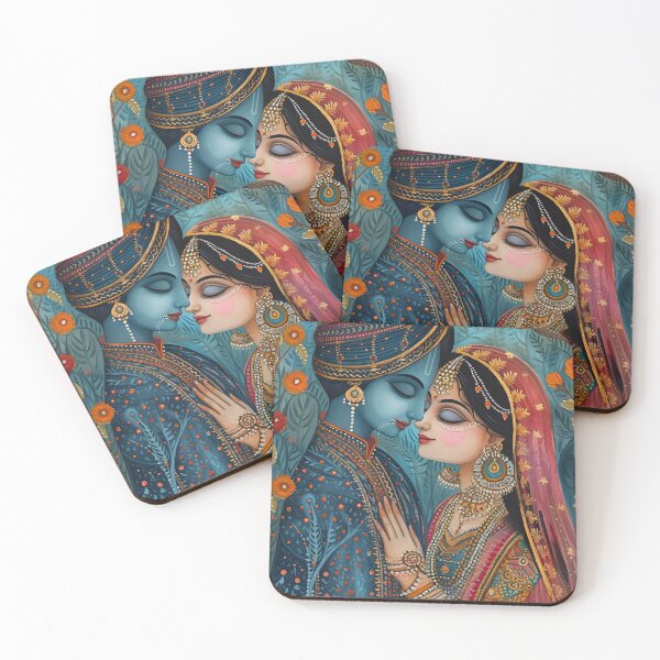 Item preview, Traditional Indian couple in ornate attire designed and sold by Artessie.