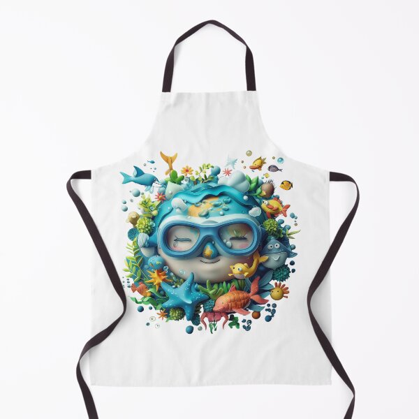 Item preview, Happy Diver Surrounded by Marine Friends designed and sold by palmyst.