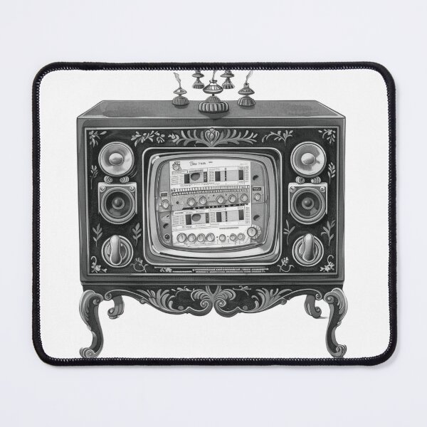 Item preview, Vintage Television with Intricate Detailed Design designed and sold by palmyst.