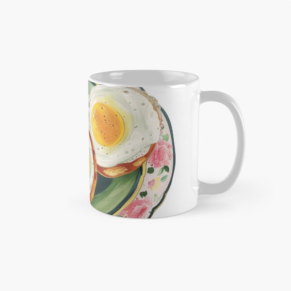 Item preview, Perfect Sunny-Side Up Eggs on Floral Plate designed and sold by palmyst.