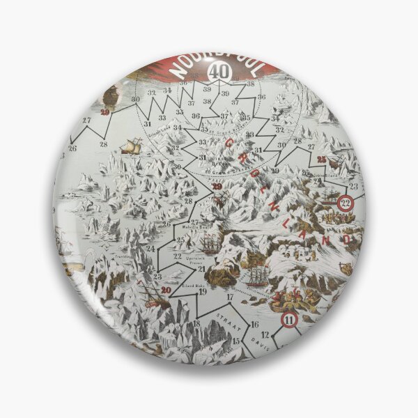 Item preview, vintage North Pole map Nijgh & Van Ditmar designed and sold by Mauswohn.