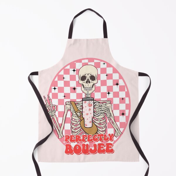 Item preview, "Perfectly Boujee" Retro Skeleton Drinking Coffee designed and sold by FlawlessSeams.