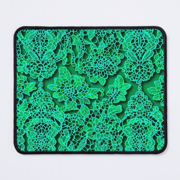 Item preview, Colorful Green, Turquoise Abstract Lace Pattern designed and sold by asurtiumgreen.