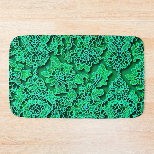 Item preview, Colorful Green, Turquoise Abstract Lace Pattern designed and sold by asurtiumgreen.