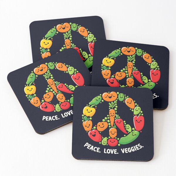 Item preview, Peace Love Veggies, una vida vegana divertida y basada en plantas designed and sold by GreenSlate.