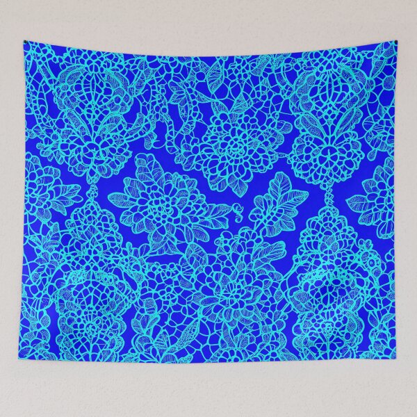 Item preview, Beautiful Blue Abstract Lace Pattern designed and sold by asurtiumgreen.
