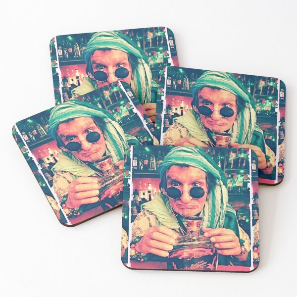 Item preview, Humorous photography portrait of clairvoyant alcoholic bartender designed and sold by Carré Comme Orange.