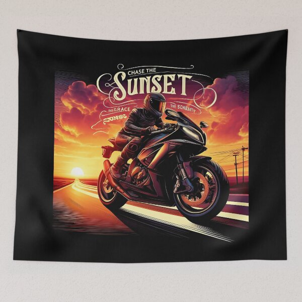 Item preview, Chase the Sunset - An Inspirational Motorcycle Journey designed and sold by Kookie Tarp.