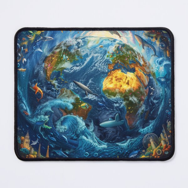 Item preview, Vibrant Earth with Marine Life and Landmarks designed and sold by palmyst.