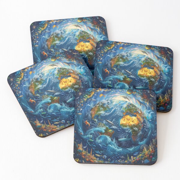 Item preview, Vibrant Earth with Marine Life and Landmarks designed and sold by palmyst.