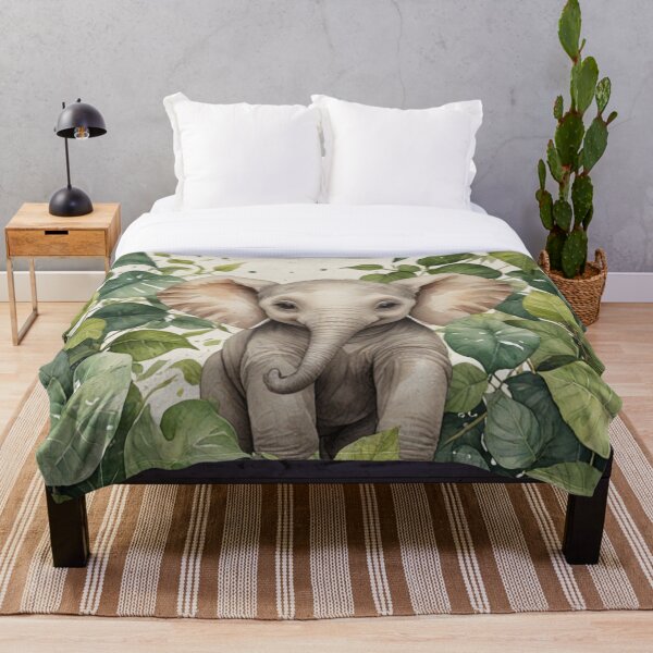 Item preview, Watercolor Baby Elephant designed and sold by FikaCreation.