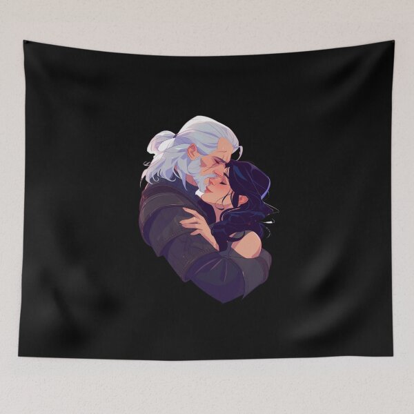 Item preview, Abrazo de enamorados - Día de San Valentín - Estilo anime - Witcher designed and sold by Fenay Designs.