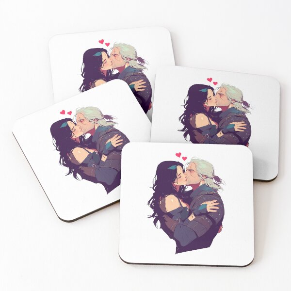 Item preview, Lovers Kiss - Valentines Day - Anime Style - Witcher designed and sold by Fenay Designs.