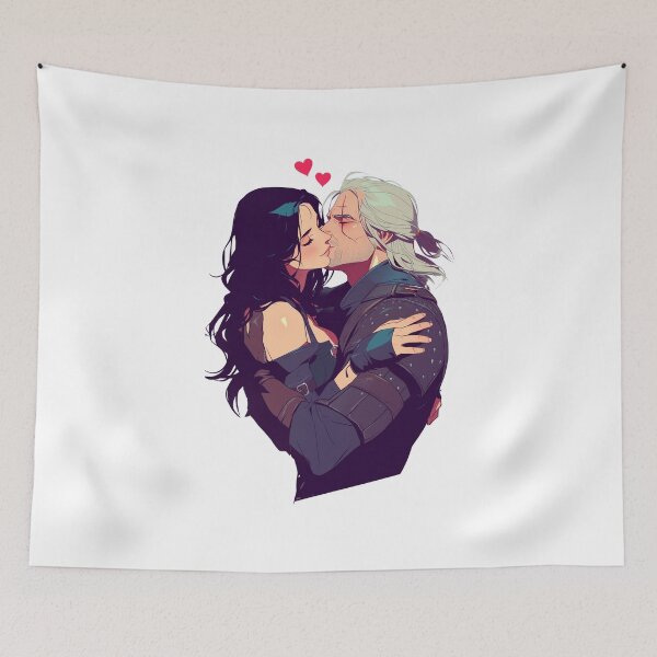 Item preview, Beso de los amantes - Día de San Valentín - Estilo anime - Witcher designed and sold by Fenay Designs.