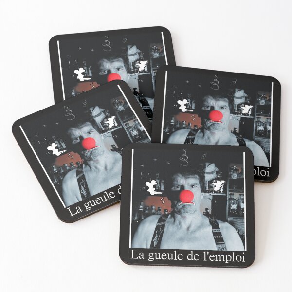 Item preview, Filtered photograph clown portrait ANPE employment center designed and sold by Carré Comme Orange.