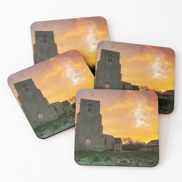 Item preview, Sunset Over Morston Church December 2022 designed and sold by MorstonPhoto.