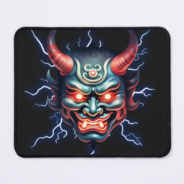Item preview, Japanese demon mask designed and sold by Nekospaces.