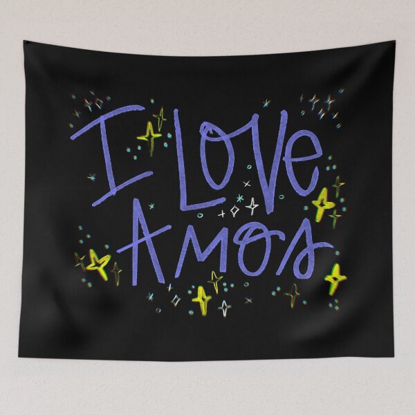 Item preview, I LOVE AMOS NAME PURPLE designed and sold by GIVENGRACE.ART.