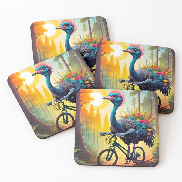 Item preview, Ostrich on Wheels: Sunny MTB Ride Through the Trees designed and sold by GrizzlyCollective.