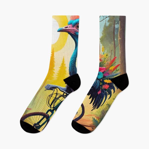 Item preview, Ostrich on Wheels: Sunny MTB Ride Through the Trees designed and sold by GrizzlyCollective.