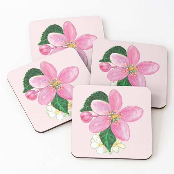 Item preview, Pink Nectarine Blossom Flower Illustration designed and sold by Julia Doria.