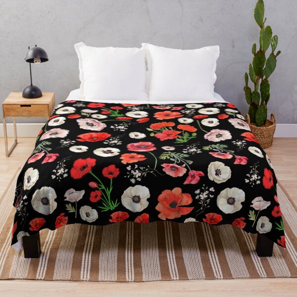 Item preview, Retro vintage poppy pattern designed and sold by BritishDelights.