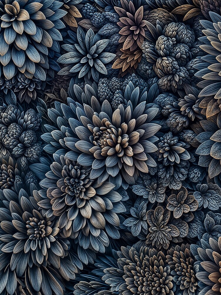 Aperçu 5 sur 5. T-shirt graphique avec l'œuvre Flowers field 48 créée et vendue par oduchossoir.