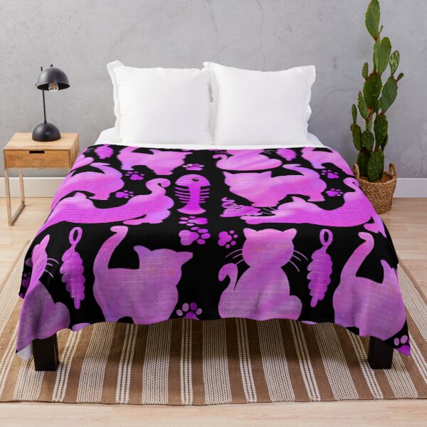 Item preview, Cat lovers cats silhouette pink purple feelings pattern gifts for women who love cats designed and sold by Artonmytee.