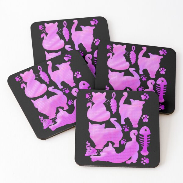 Item preview, Cat lovers cats silhouette pink purple feelings pattern gifts for women who love cats designed and sold by Artonmytee.