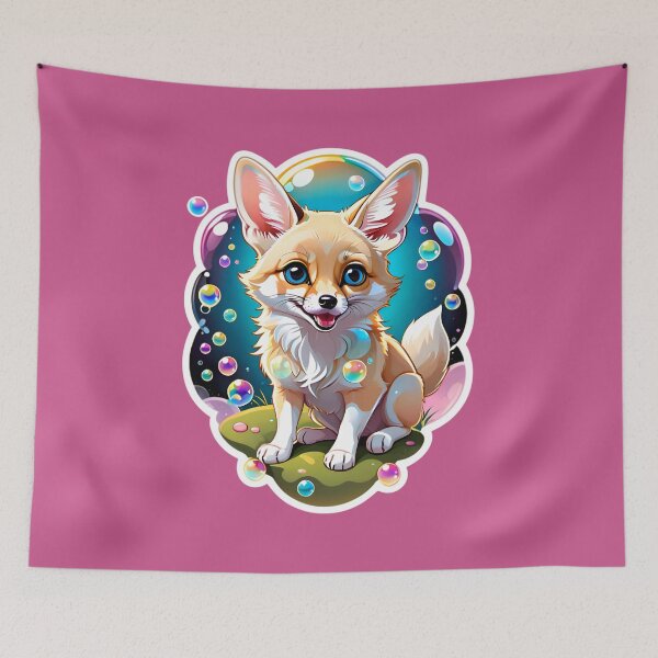Item preview, Cute Baby Fennec Fox With Bubbles designed and sold by TheArtOfPat.