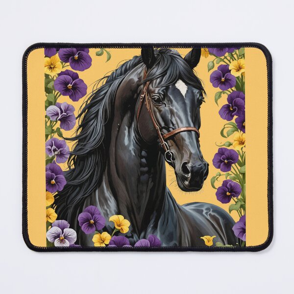 Item preview, A Horse Surrounded By Common Violet Flowers designed and sold by taiche.