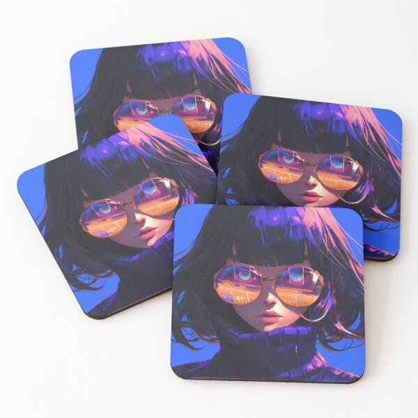 Item preview, Tech-Savvy Girl with Digital Sunglasses designed and sold by Rebel-Zone.
