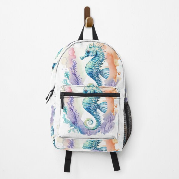 Item preview, watercolor seahorse designed and sold by Maker Magia.