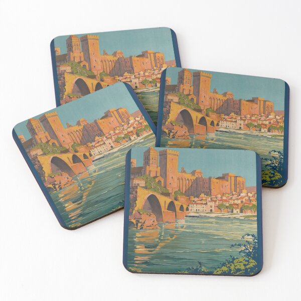 Item preview, Avignon France Vintage Travel Poster designed and sold by cutesy.
