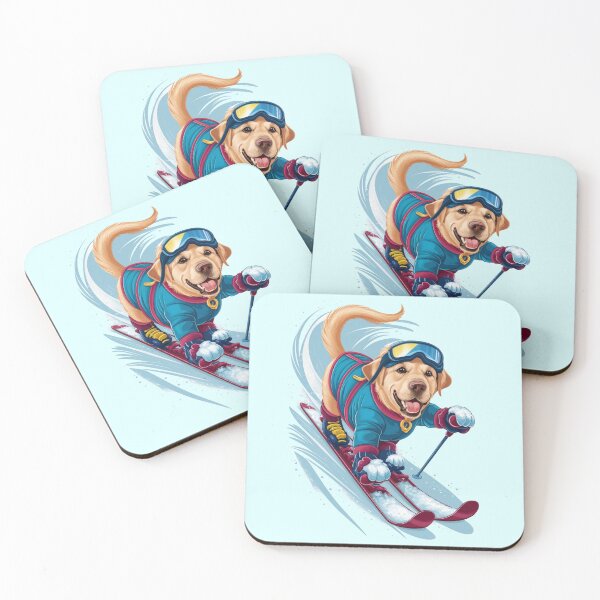 Item preview, Skiing Lab, Yellow Labrador Ski designed and sold by AryaSubramanian.
