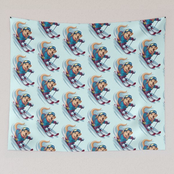 Item preview, Skiing Lab, Yellow Labrador Ski designed and sold by AryaSubramanian.