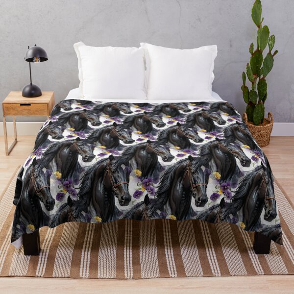 Item preview, A Horse Surrounded By Common Violet Flowers Pattern 2 designed and sold by taiche.