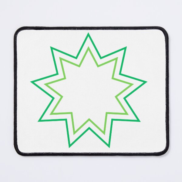 Item preview, Green 9-Point Star designed and sold by BahaiExchangePR.