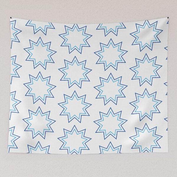 Item preview, Blue 9-Point Star designed and sold by BahaiExchangePR.