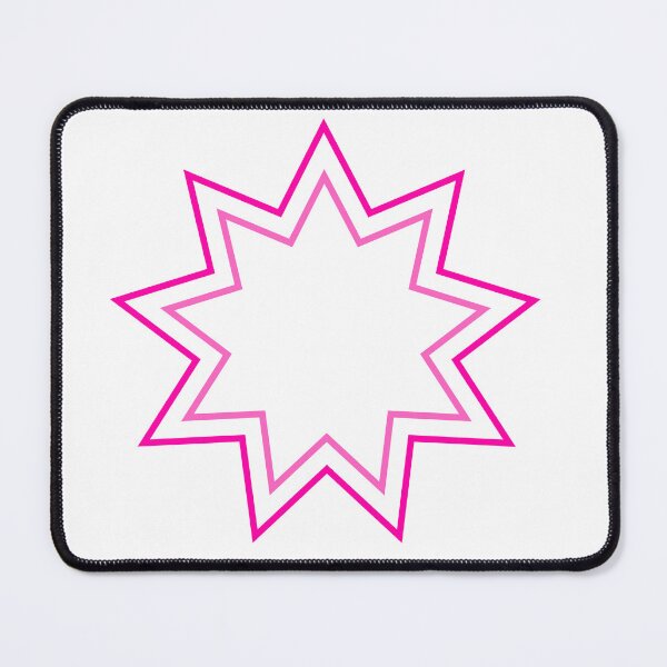Item preview, Pink 9-Point Star of Bahá’í Faith designed and sold by BahaiExchangePR.
