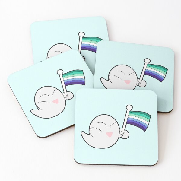 Item preview, Gay Man Pride Flag Ghost designed and sold by FunnyGayGuy.