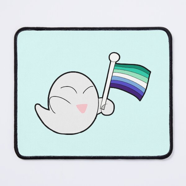 Item preview, Gay Man Pride Flag Ghost designed and sold by FunnyGayGuy.