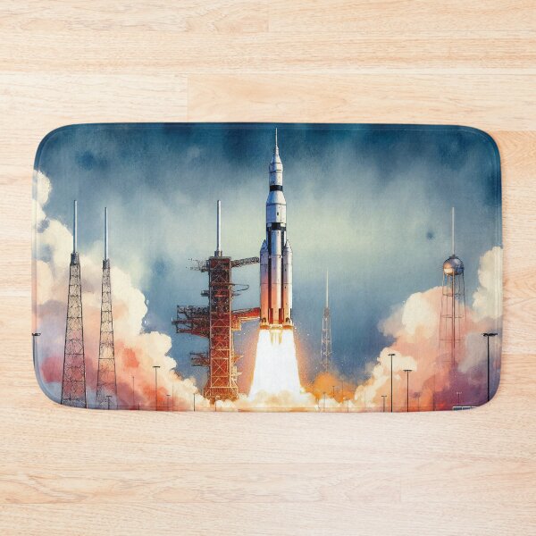Item preview, Rocket Launch into the Vast Blue Sky designed and sold by ArtComixHaven.