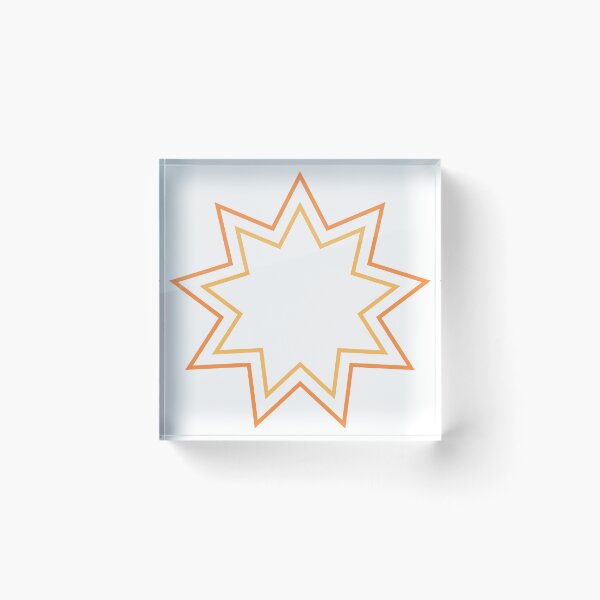 Item preview, Orange Star of Baháʼí' designed and sold by BahaiExchangePR.