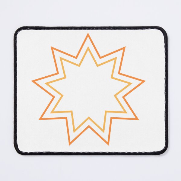 Item preview, Orange Star of Baháʼí' designed and sold by BahaiExchangePR.