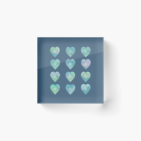 Item preview, 12 Candy Hearts Abstract Coastal Scenes designed and sold by Beachy.
