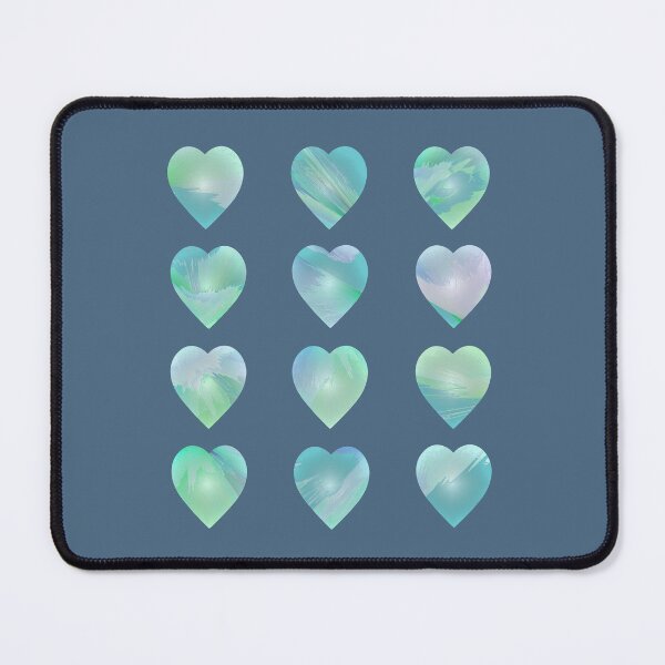 Item preview, 12 Candy Hearts Abstract Coastal Scenes designed and sold by Beachy.