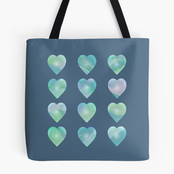 Item preview, 12 Candy Hearts Abstract Coastal Scenes designed and sold by Beachy.